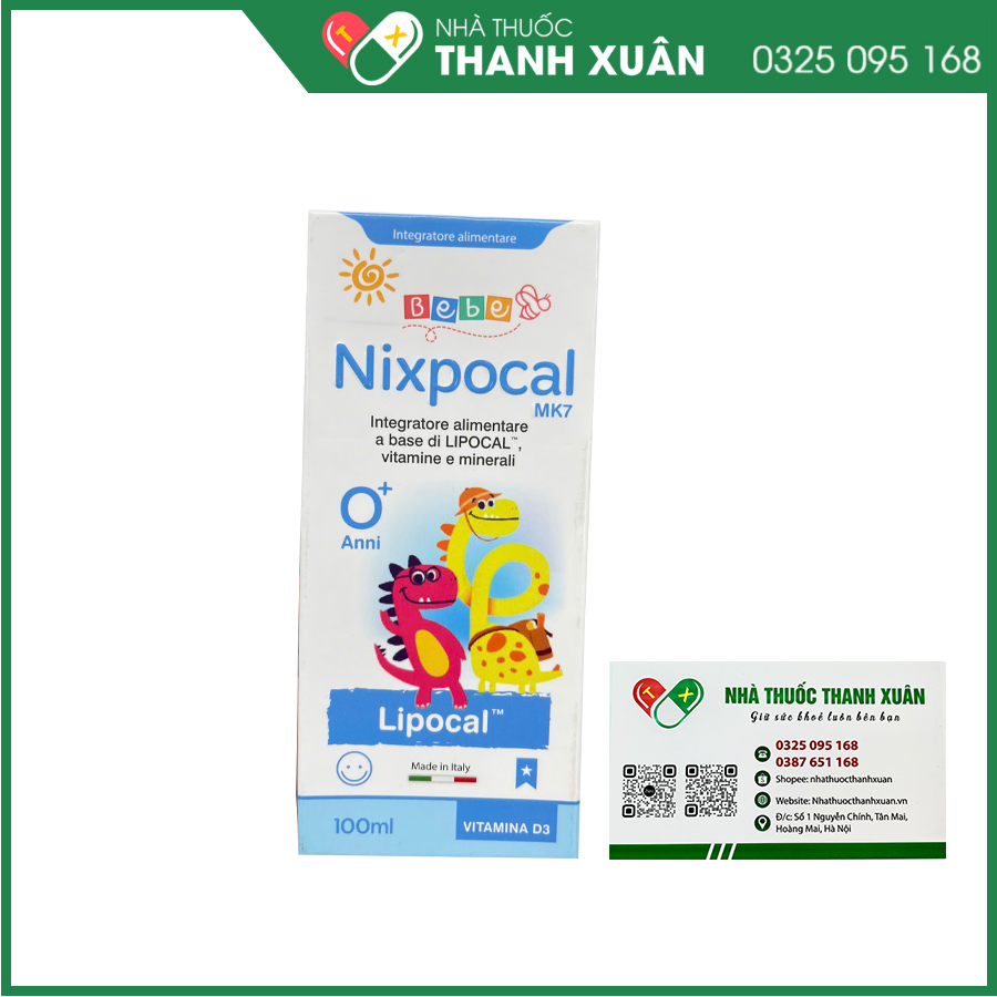 Nixpocal mk7 giúp hỗ trợ phát triển xương và răng ở trẻ nhỏ, giảm nguy cơ còi xương